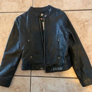 Leather jacket for little girls